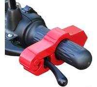 Lucchetto Manubrio per moto Lega Alluminio Anti Furto Lucchetto | interna rinforzata, previene tagli violenti, custodia nylon protettiva, anti ruggine, zero(red)
