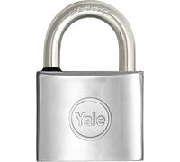 LUCCHETTO MARINO Y114 YALE - OTTONE CROMATO ARCO ACCIAO INOX CHIAVI 2 MM 30