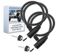 Lucchetto monopattino elettrico doppia sicurezza 2 pezzi 60 cm serratura avanzata con chiave sicuro resistente pratico facile da riporre nero