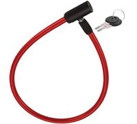 Lucchetto monopattino elettrico rinforzato di cavo 60 cm Acciaio resistente con sistema di chiusura a chiave Sicurezza avanzata Durevole e facile da usare (Rosso)