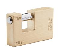 92632 Q.TA' 1 ISEO P740 LUCCHETTO CITY P/SERRANDA KA 76MM OTTONE
