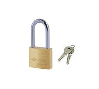 Lucchetto arco lungo 21011 logo ottone arco cromato chiavi 2 mm 30x24 (6 pezzi)