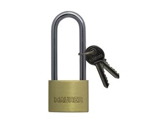 LUCCHETTO OTTONE TIPO PESANTE MISURA MM.50 ARCO EXTRA LUNGO MAURER COD. 93936