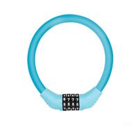 Lucchetto per bici senza chiave, con cavo in acciaio, antifurto, impermeabile e design per la sicurezza di biciclette ed eBike (lucchetto con password blu)