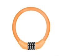 Lucchetto per bici senza chiave, con cavo in acciaio, antifurto, impermeabile e design per la sicurezza di biciclette ed eBike (lucchetto arancione-password)