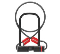 Lucchetto per bicicletta a combinazione con cavo e supporto per clip - Zefal K-Traz U13 A Sold Secure Niveau Silver Noir