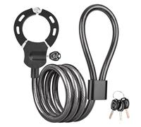 Lucchetto per Bicicletta, GuKKK Catena Bicicletta Antifurto, 120 cm Antifurto a Spirale Lucchetti Cavo Blocco antifurto con 3 Chiave per Ciclismo,Moto, Passeggini,Scooter, Antitaglio/Antipioggia