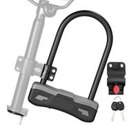 Lucchetto per bicicletta, robusto lucchetto a forma di U, con chiave, accessorio per bicicletta per bambini, portapacchi, manubrio, pendolari, scuola, skateboard, città