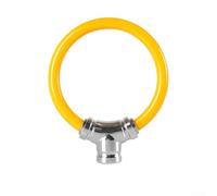 Lucchetto per bicicletta senza chiave, con cavo in acciaio, impermeabile e anti taglio, compatto e portatile, per la sicurezza di biciclette ed eBike (arancione)