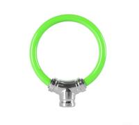 Lucchetto per bicicletta senza chiave, con cavo in acciaio, impermeabile e anti taglio, compatto e portatile, per la sicurezza di biciclette ed eBike (verde)