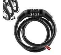 Lucchetto per cavo da ciclismo, Lucchetto a combinazione per ciclismo,Lucchetto da ciclismo a 4 cifre | Protezione antifurto per esterni, lucchetto portatile per scooter, per ciclismo