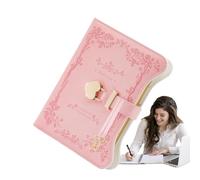 Lucchetto per diario B6 in pelle PU, con copertina rigida, lucchetto e , 360 pagine ricaricabili, elegante organizer personale per donne e ragazze, diario di scrittura e funzionale