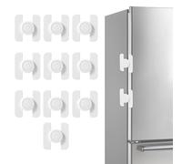 Lucchetto per Frigorifero,10 Blocca Ante Bambini,Finestre per Bambini ad alto Potere Adesivo,Senza Necessità di Foratura,Lucchetto Armadio Frigoriferi,Armadi,Finestre (Bianco)