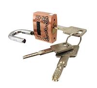 Lucchetto per impieghi gravosi, Lucchetto retrò in ottone con chiave, 3 chiavi, utilizzato for serrande di armadietti magazzini esterni(50x72mm)