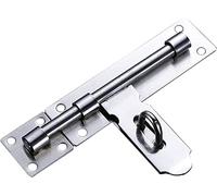 Lucchetto per impieghi gravosi, Serratura for porta in acciaio inossidabile spazzolato spesso e resistente, serratura scorrevole con foro for lucchetto, a catenaccio(20 inch 19.5 core)