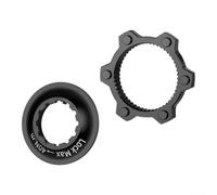 Lucchetto per mozzo per bicicletta, convertitore ad anello, adattatore da centro a disco a 6 bulloni (B-Nero)