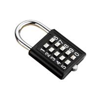 Lucchetto per palestra con codice - combinazione di tasti - Lucchetto di sicurezza 8/10 cifre - Cassetta degli attrezzi per studenti, combinazione di bottoni, lucchetto di sicurezza, regalo pratico