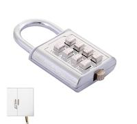 Lucchetto per palestra con codice,Lucchetto Combinazione 8/10 Cifre - di sicurezza a combinazione con pulsante per cassetta degli attrezzi da studente - per casa