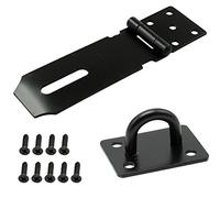 Lucchetto per porta, 10 cm, in acciaio inox, con chiusura a cerniera e capannone, chiusura per porta capannone, chiusura per cancello resistente, armadietti, gabbie per animali domestici