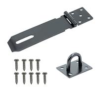 Lucchetto per porta, in acciaio inox, 15,7 cm, con chiusura a graffetta, chiusura per capannone, capannone e chiusura per porta, finestre, gabbie per animali domestici