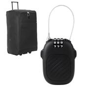 Lucchetto per sci, lucchetto portatile retrattile per passeggino, 7,1 x 5 cm, 36 cm, nero, lucchetto di sicurezza per zaino, lucchetto a combinazione per snowboard, bagagli, passeggino