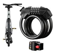 Lucchetto per scooter, combinazione di serrature per bicicletta da 1,2 m, catena di sicurezza a a 5 cifre, versatile, multiuso, resettabile, allarme integrato per passeggino, mountain