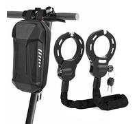 Lucchetto per scooter elettrico con custodia impermeabile da 3 l, chiusura con chiave, serratura per bicicletta elettrica con manicotto in gomma, 93 cm, serrature ad alta sicurezza, perfetto per