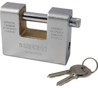 LUCCHETTO PER SERRANDA CORAZZATO ANTISCASSO ACCIAO CEMENTATO E CROMATO 80mm