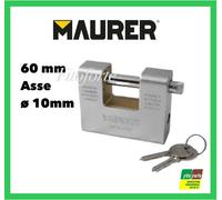 LUCCHETTO SERRANDA CORAZZATO MAURER 60MM