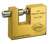 Lucchetto per Serranda in Ottone Corbin PL381 Misura 90 mm Misura int. 36X18 mm