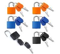 Lucchetto per valigia, piccolo con chiave, 6 pezzi, set di lucchetti colorati, mini serratura valigie da viaggio