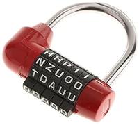 lucchetto per valigie, Lucchetto con password a 5 lettere Lucchetto a combinazione Valigia for bagagli Armadietti di sicurezza Lucchetti a combinazione(Red)