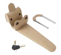 Lucchetto per volante, antifurto per auto, 37 cm | Lucchetto per volante auto in lega di zinco e pelle, antifurto con 2 chiavi, robusto antifurto