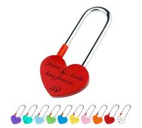 Lucchetto Personalizzato con Incisione del Nome e Motivo Cuore