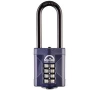 Lucchetto pesante Squire (CP50/2.5) - grillo extra lungo più duro - lucchetto a combinazione a 4 ruote - acciaio legato per resistenza alla corrosione - lucchetto resistente alle intemperie per casa, scuola e capannone (blu, 50 mm)