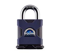 Lucchetto pesante Squire (SS50S) - grillo aperto più duro - lucchetto durevole roccaforte - acciaio legato per resistenza alla corrosione - serratura resistente alle intemperie per casa, garage e magazzini (blu, 50 mm)