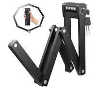 Lucchetto Pieghevole per Bici,130 cm 8 Nodi Lucchetto Bicicletta Antifurto, con Supporto e 3 Chiavi di Sicurezza, Portatile Piegatura Catena Bici, per Bicicletta, Moto,E-Scooter
