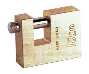 LUCCHETTO RETTAGOLARE ADITUS ISEO OTTONE SATINATO CHIAVI 2 MM 60