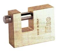 LUCCHETTO RETTAGOLARE ADITUS ISEO OTTONE SATINATO CHIAVI 2 MM 90