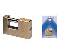 LUCCHETTO RETTANGOLARE 2800B POTENT OTTONE SATINATO CHIAVI 2 MM 90