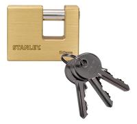 Lucchetto Rettangolare Baionetta in Acciaio Temperato con 3 Chiavi 50 mm Stanley