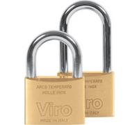 Lucchetto rettangolare in ottone arco cromato Viro