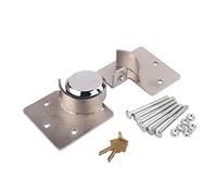 Lucchetto rotondo di sicurezza per porta di furgoni e garage, spessore 73 mm, con 2 chiavi in omaggio e bullone di fissaggio