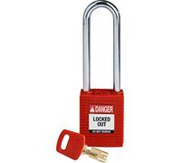 Lucchetto Safekey in Nylon, 38mm x 122mm x 19mm, Rosso