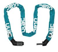 Lucchetto Sicurezza Bicicletta Monopattino Scooter Moto Chiusura Combinazione Resettabile Catena 5mm Acciaio Copertura Nylon 100cm Antifurto Trasporto Facile Colori Moderni Resistente (Verde Acqua)