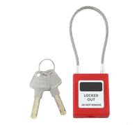 Lucchetto Sicurezza Nylon PA UV Chiavi Lucchetto Sicurezza Nylon | Cavo acciaio alta resistenza, taglio e scasso, corpo nylon rinforzato, uso industriale pesante