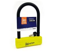 URBAN UR120220 Lucchetto a U per Moto Massima Sicurezza Omologato SRA, Arco ø18 Acciaio Temprato Doppio Blocco, Più Visibile, Antifurto a U lock 120x220mm Più Versatile per Blocco Pneumatico Moto