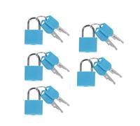 Lucchetto Valigia Aereo Lucchetto da viaggio in acciaio resistente, piccolo, mini, da 22 mm, con 2 chiavi.(5pcs blue)
