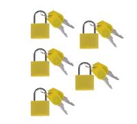 Lucchetto Valigia Aereo Lucchetto da viaggio in acciaio resistente, piccolo, mini, da 22 mm, con 2 chiavi.(5pcs yellow)