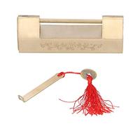 Lucchetto Vintage Intagliata Cinese, Mini Lucchetto con Chiave, Serratura Decorativa per Porte, Armadietti e Portagioie in Legno